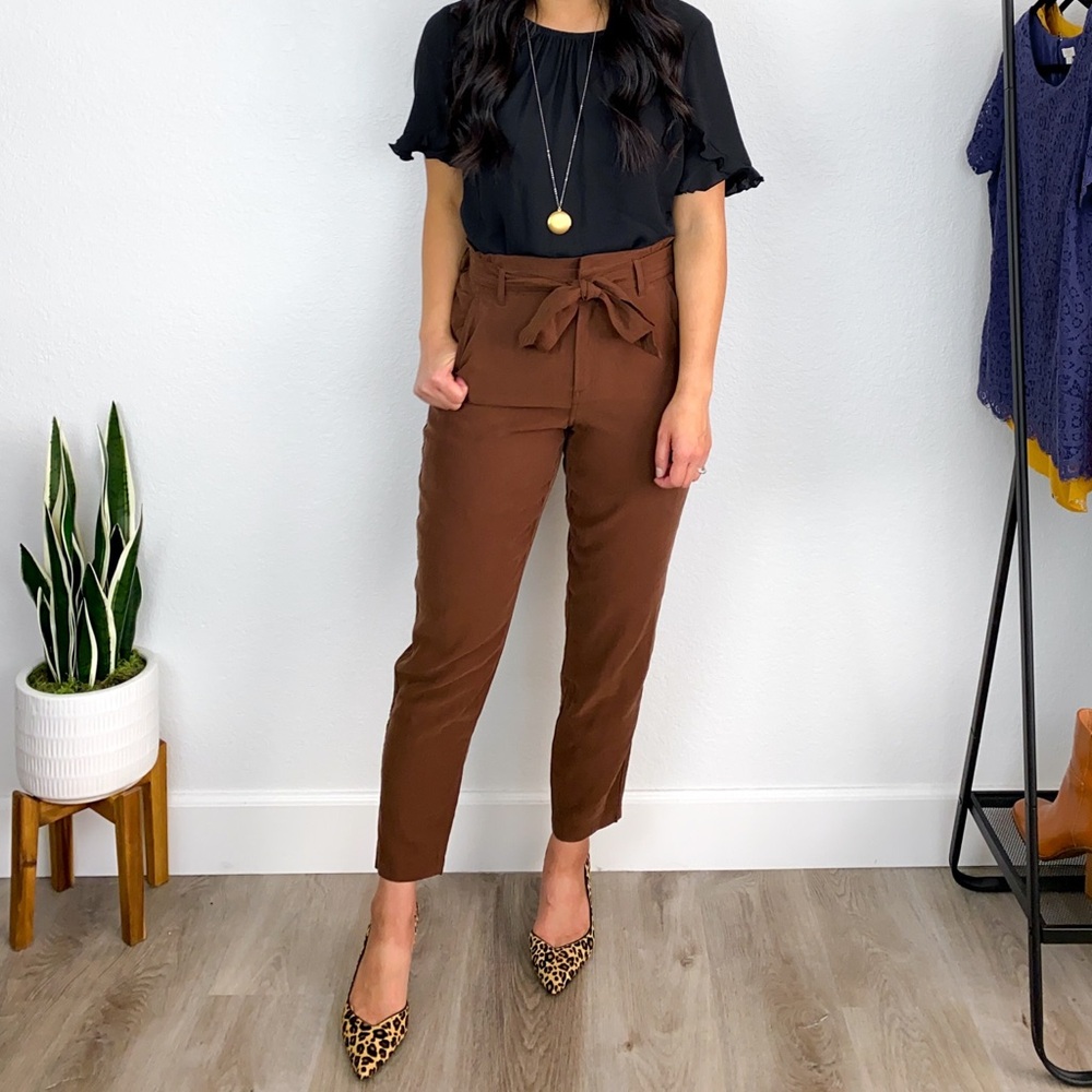 Old Navy Brown Tie Waist Pants NWT